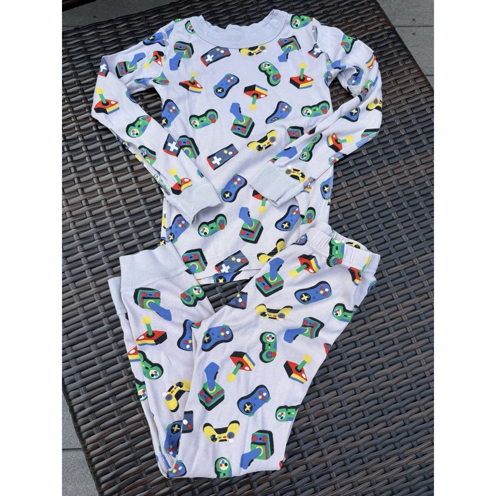 HANNA ANDERSSON organic cotton retro gaming PAJAMAS SIZE 120 (6-7) GUC